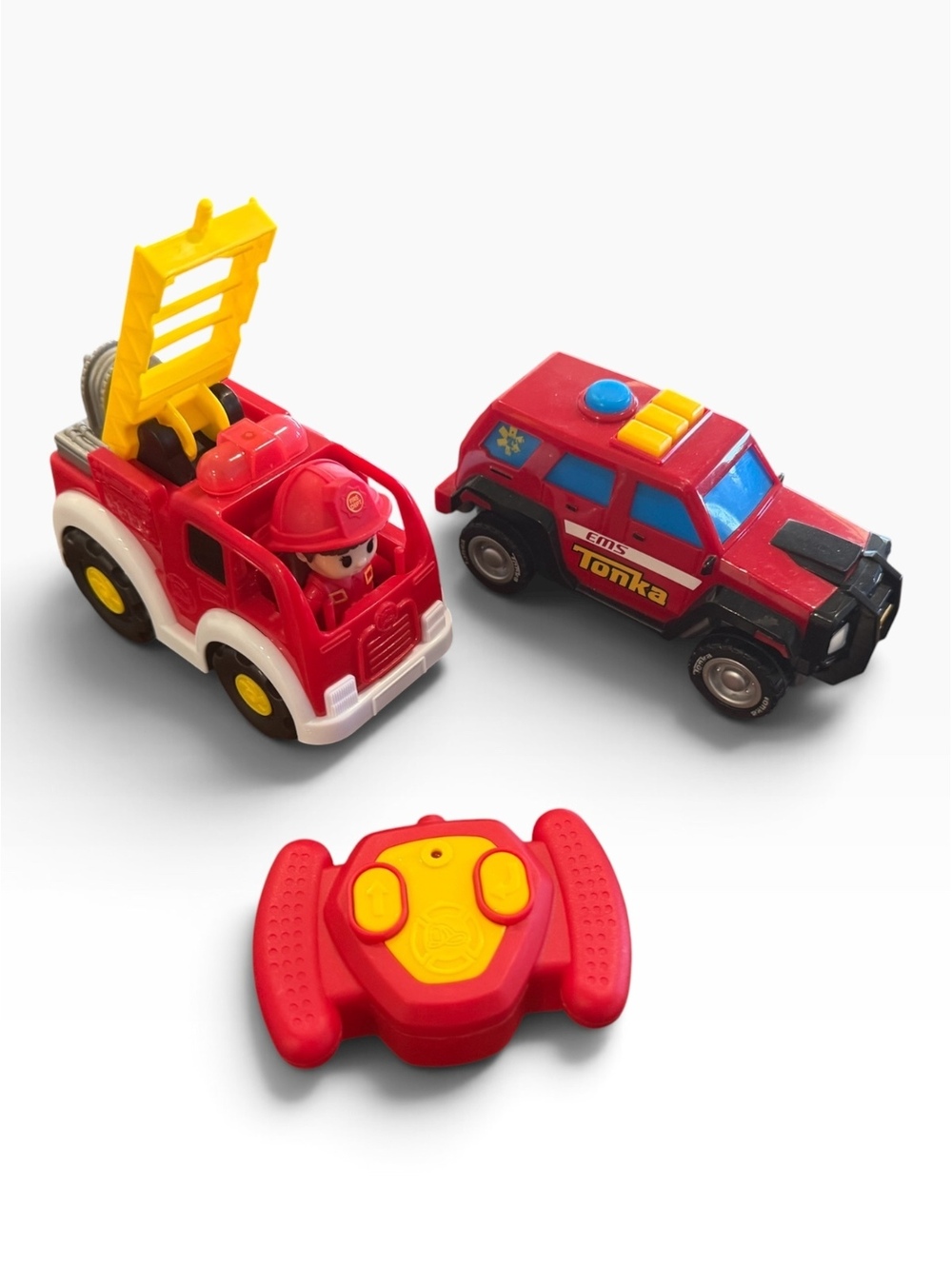 Fire Truck and Tonka Rescue SUV Toy Vehicles Set